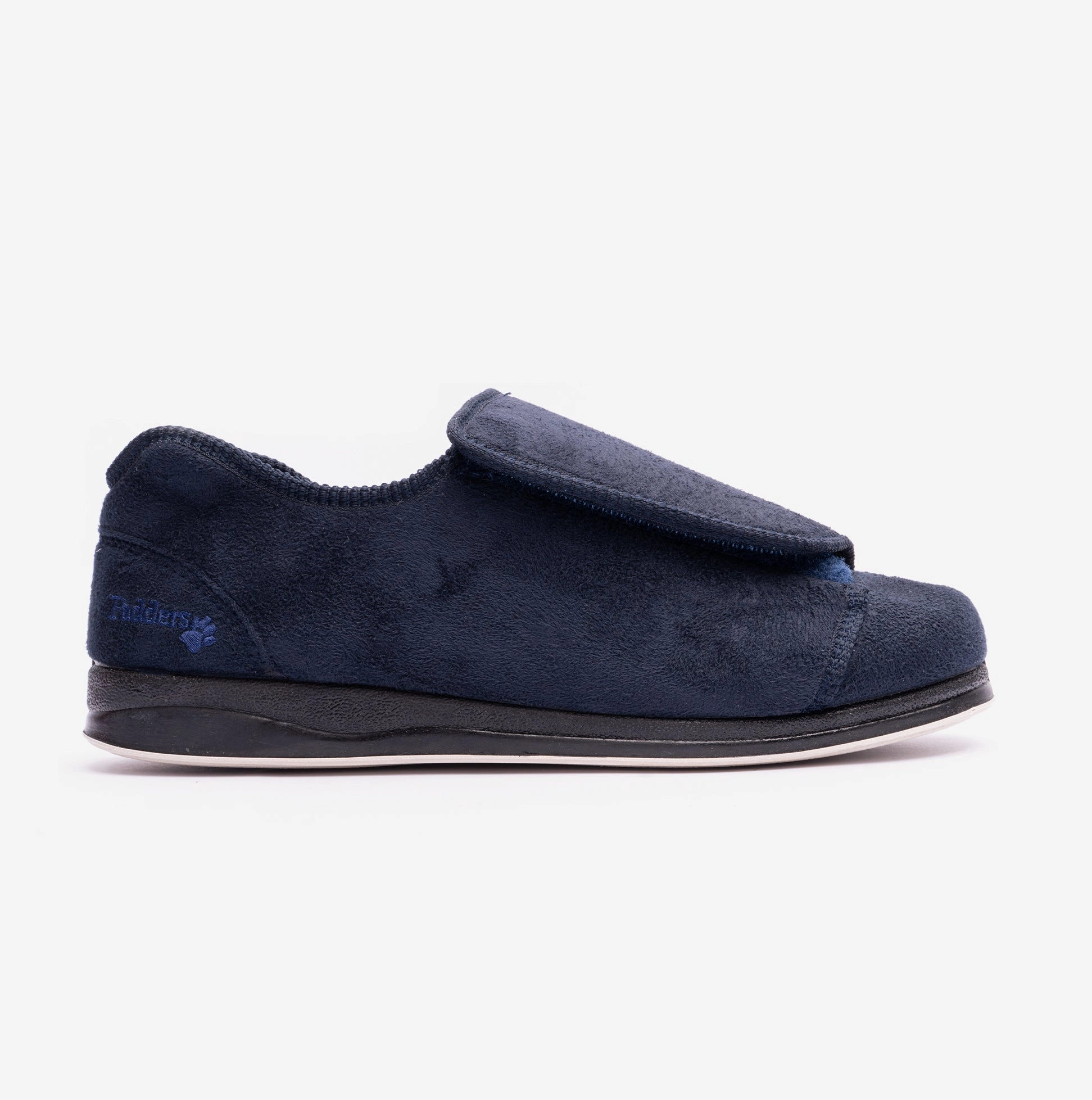 Lion Slippers Padders PETER Mens (H/K Fit) Touch Fasten Slippers Navy