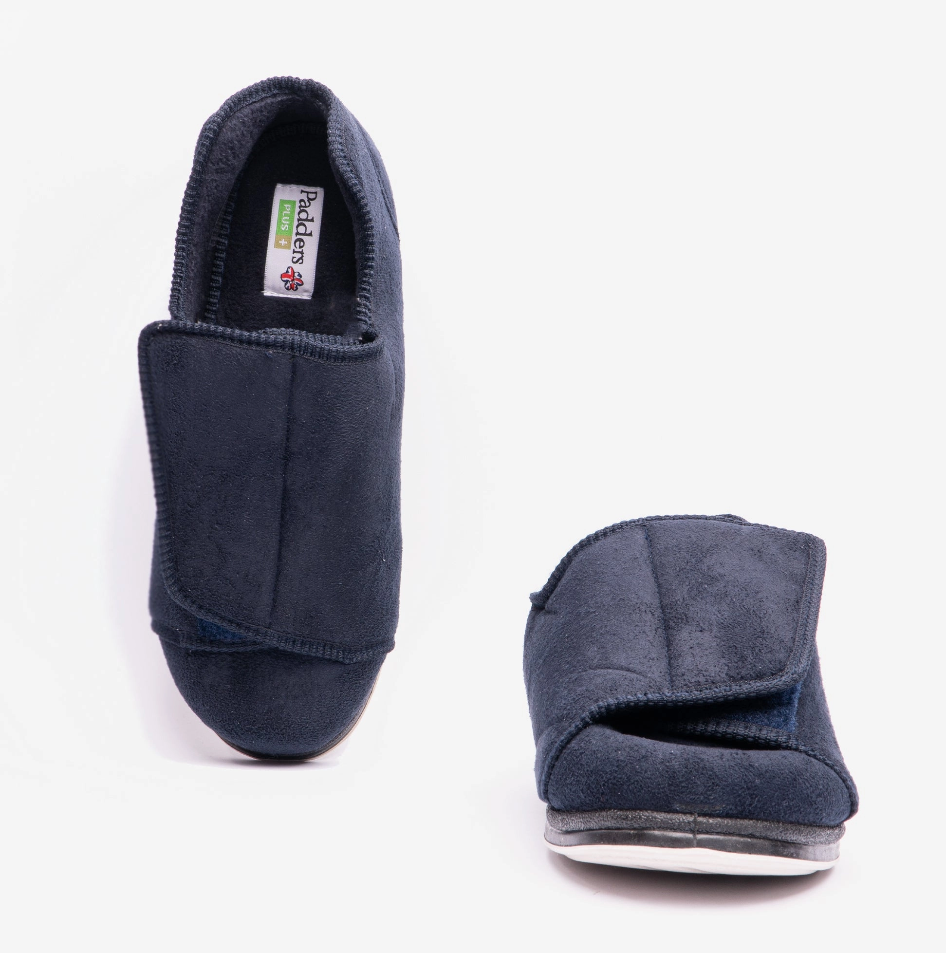 Padders PETER Mens (H/K Fit) Touch Fasten Slippers Navy Mahabis Slippers