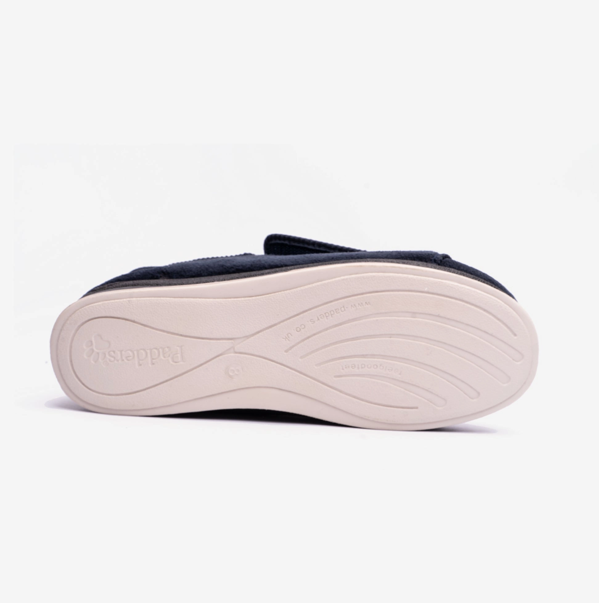 Padders PETER Mens (H/K Fit) Touch Fasten Slippers Navy The Row Slippers