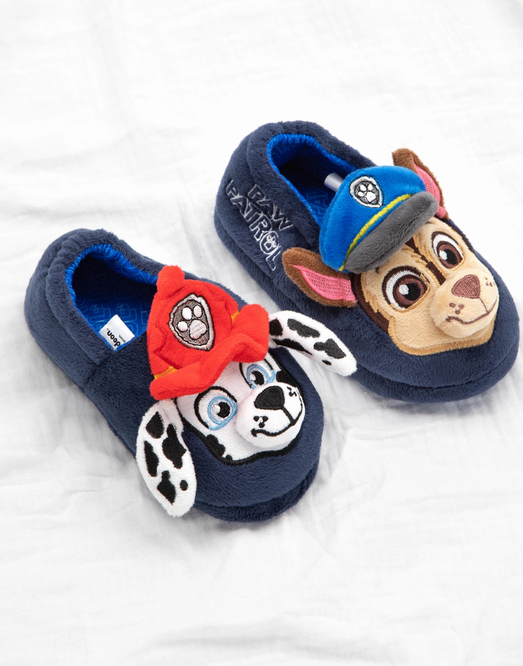 Fuzzy Boot Slippers PAW Patrol Marshall and Chase 3D Ears Kids Slippers