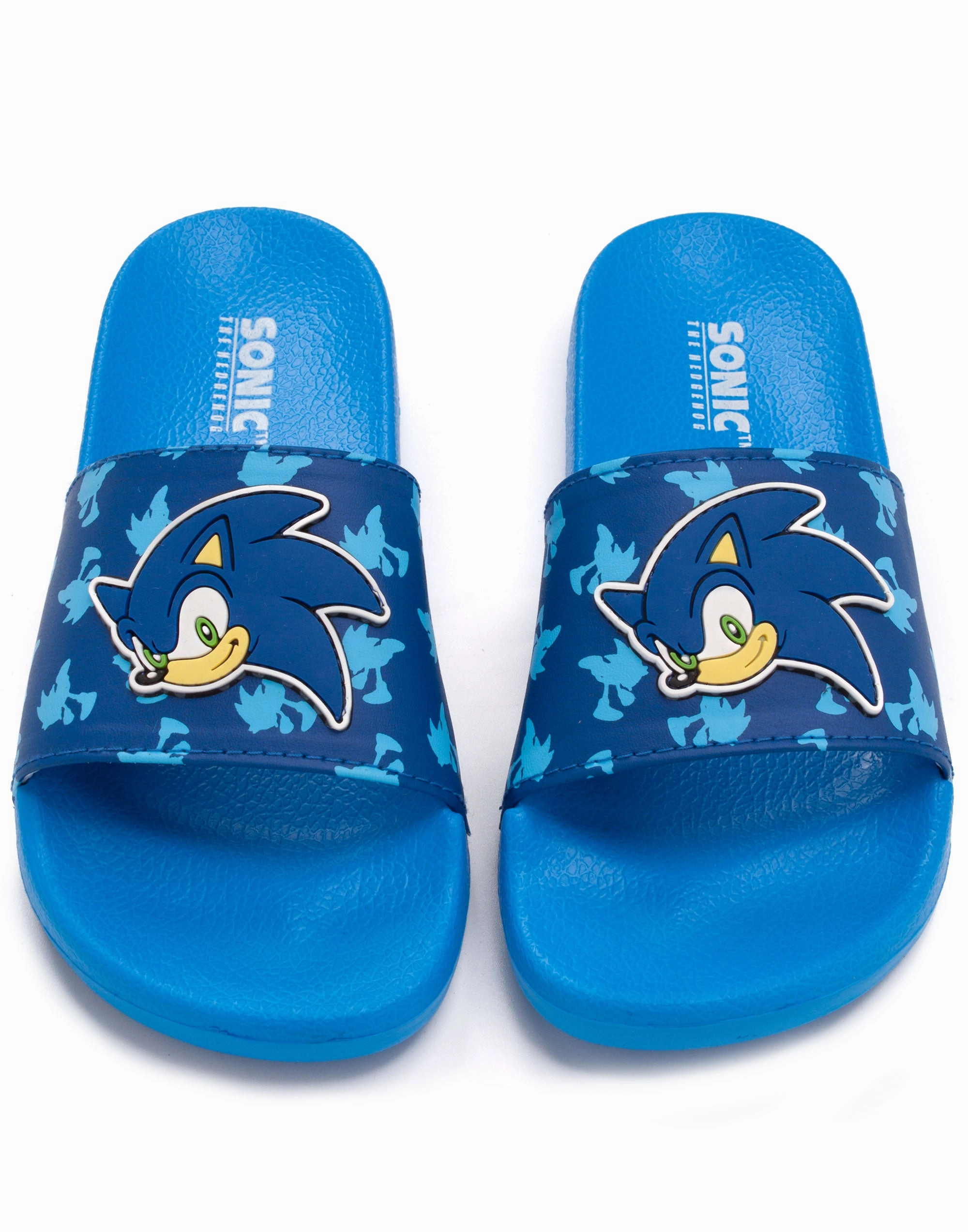 Sonic The Hedgehog Kid's Blue Sliders Santa Slippers
