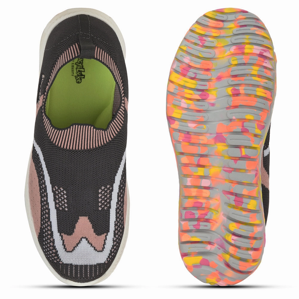 Orthopedic Walking Shoe Orthopedic Walking Lucy & Luke (Grey) Casual Non Lacing Shoes For Kids WING-1 By Liberty