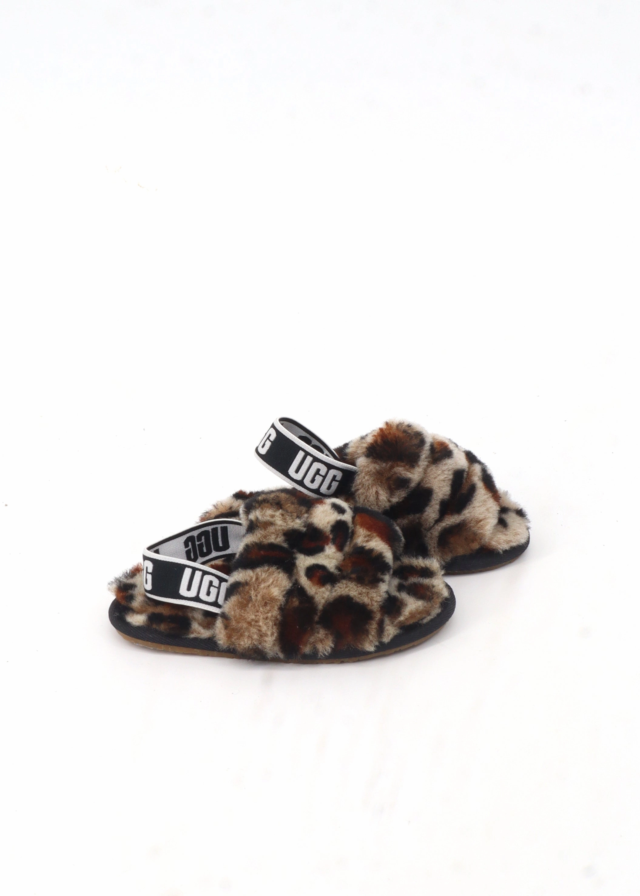 Kids Girl's Animal Printed Fur Slippers,Brown Slippers Unique