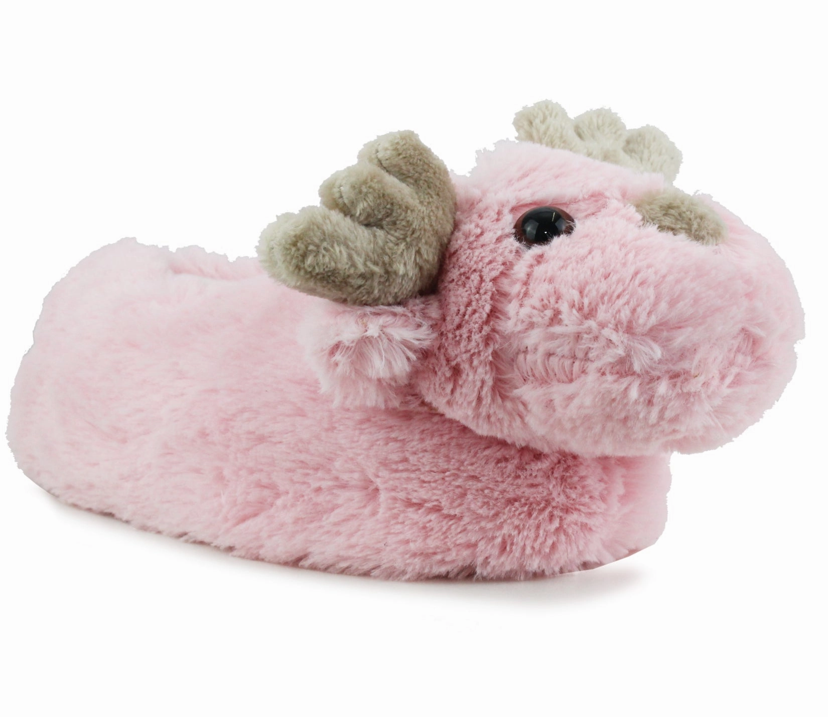 B591733 Kids Girls Novelty Reindeer Christmas Slippers in Pink Penis Slippers