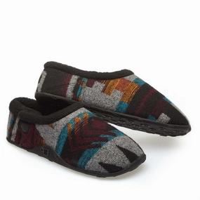 Ethan - Aztec Wine/Grey Pattern Men's Slippers Ballet Slippers Pics