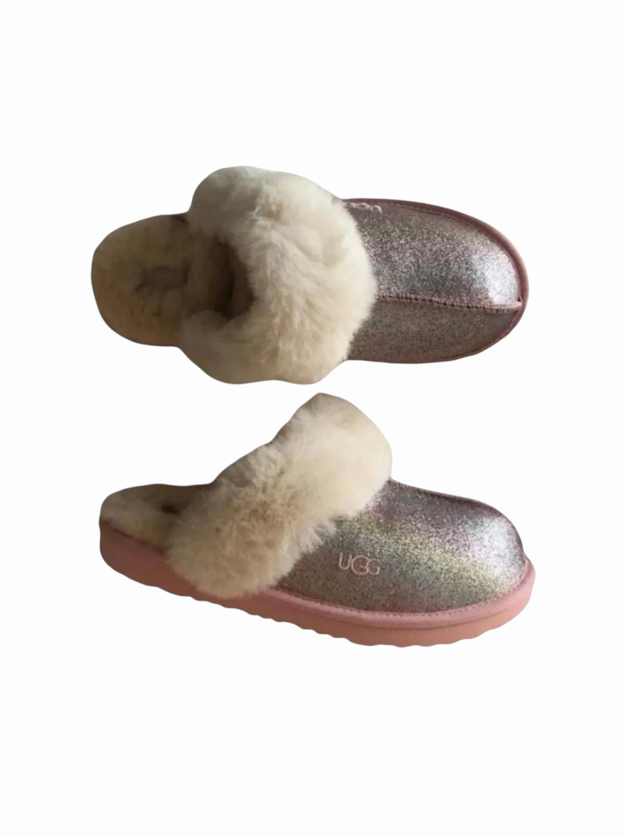 Slippers Anime Kids Girl's Lined Glitter Slippers,Pink