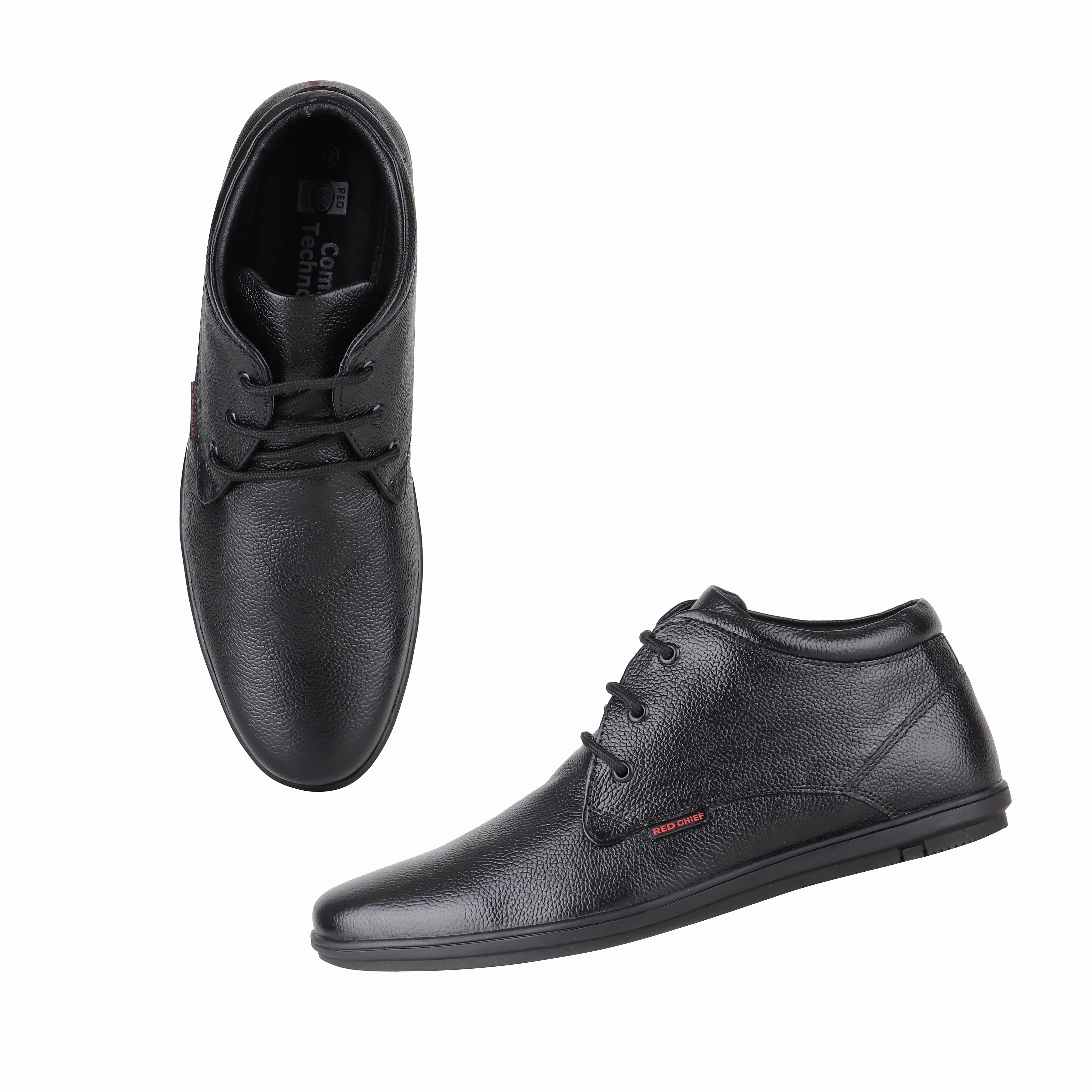 Derby Shoe Review Red Chief Black Formal Shoes for Men RC3467 001