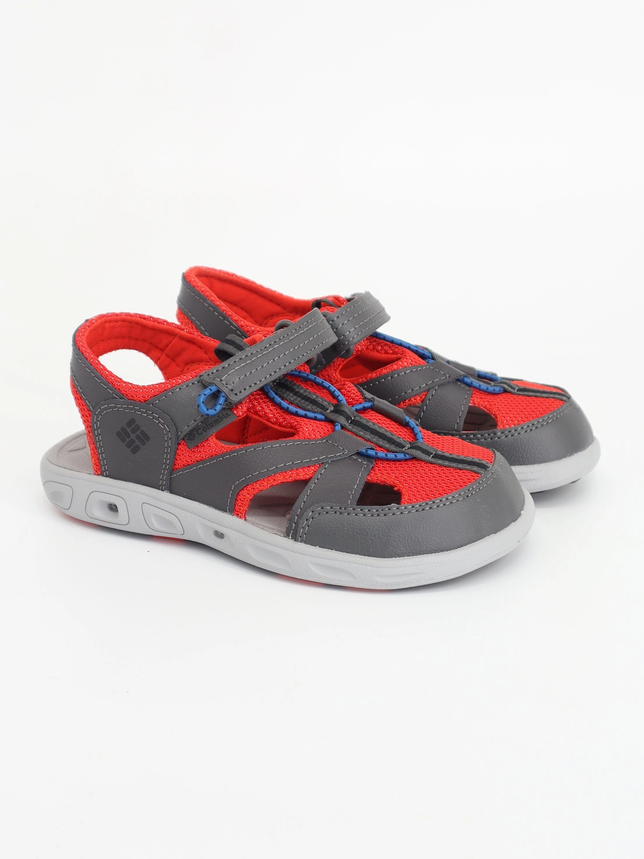 Croc Miami Sandals Kids Boy's Textured Sandals,Grey/Red