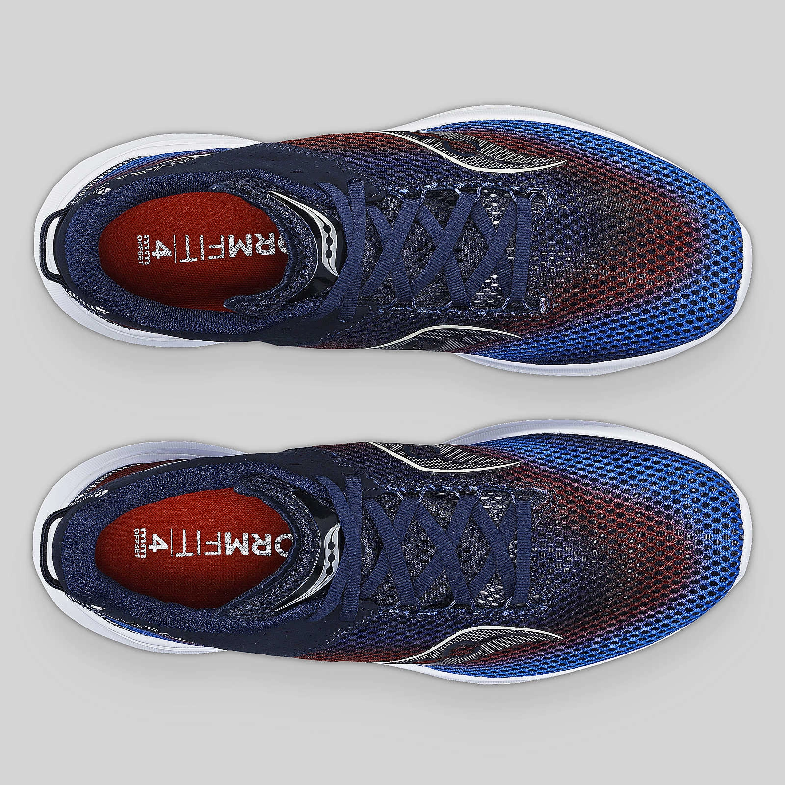 Toe Cap Derby Shoes Saucony Mens Kinvara 14 - Navy (S20823-138)