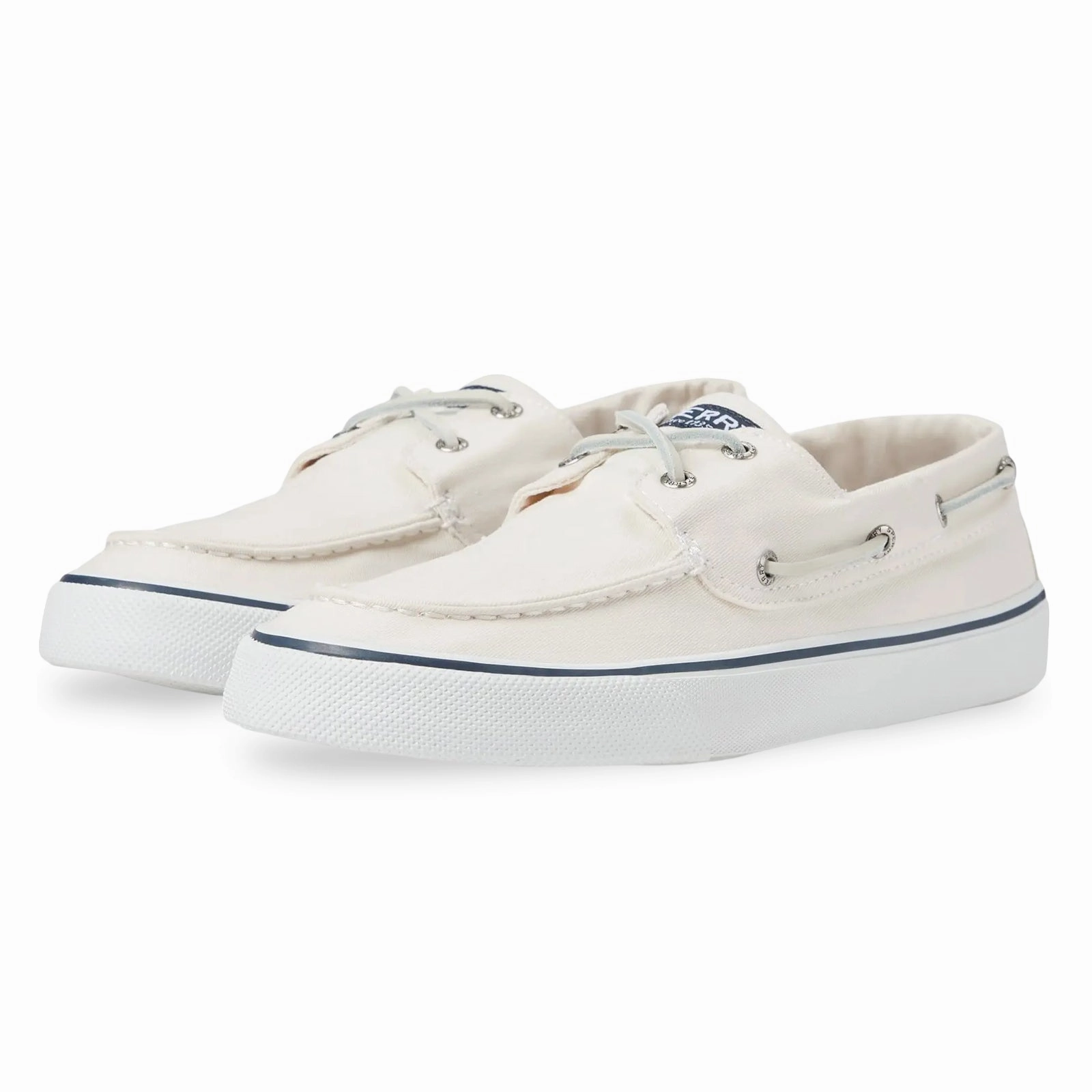 Sperry Bahama II SW Canvas Men's Boat White Shoes Comfort Oxfords