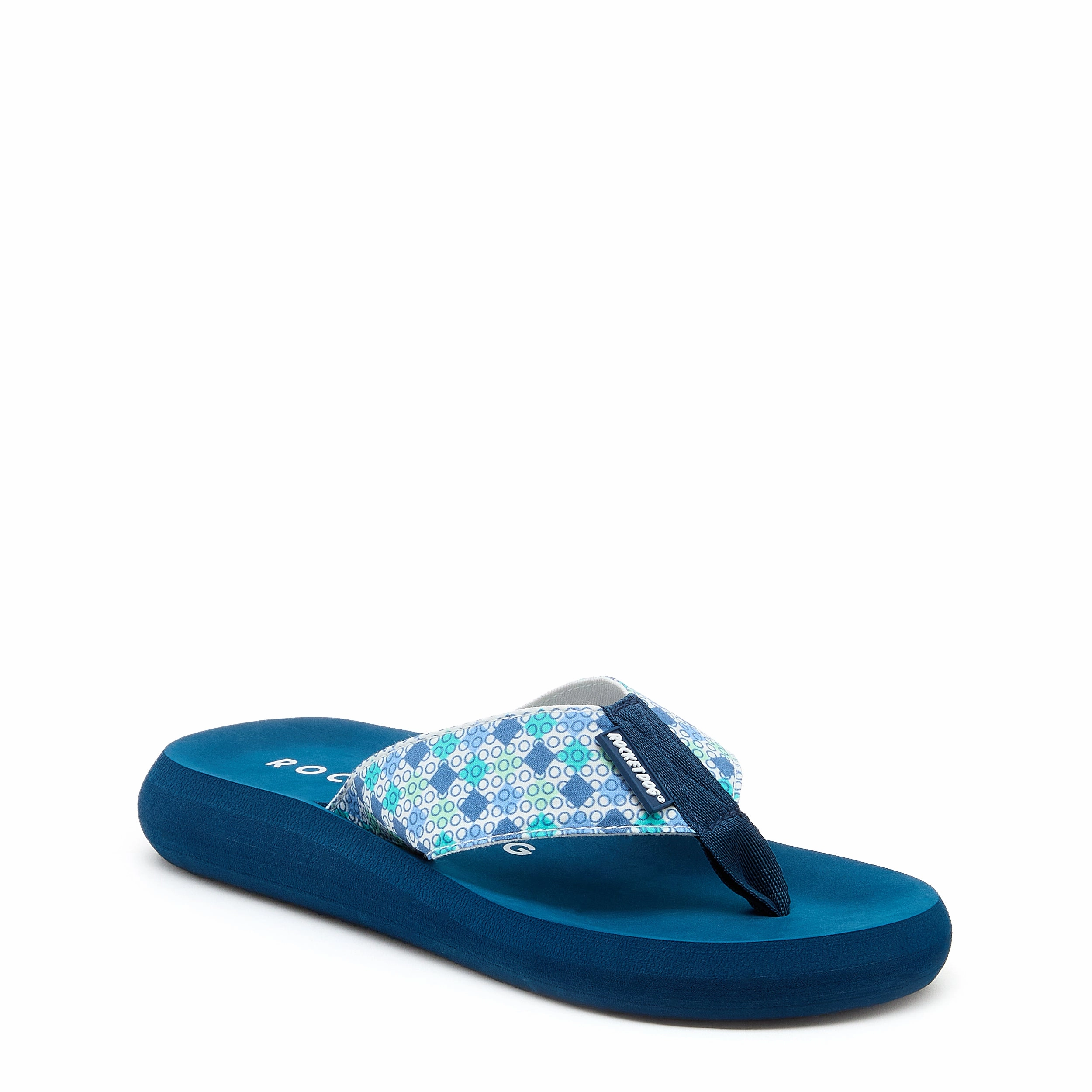 Cupcake Flip Flops Spotlight Blue Geometric Flip-Flops