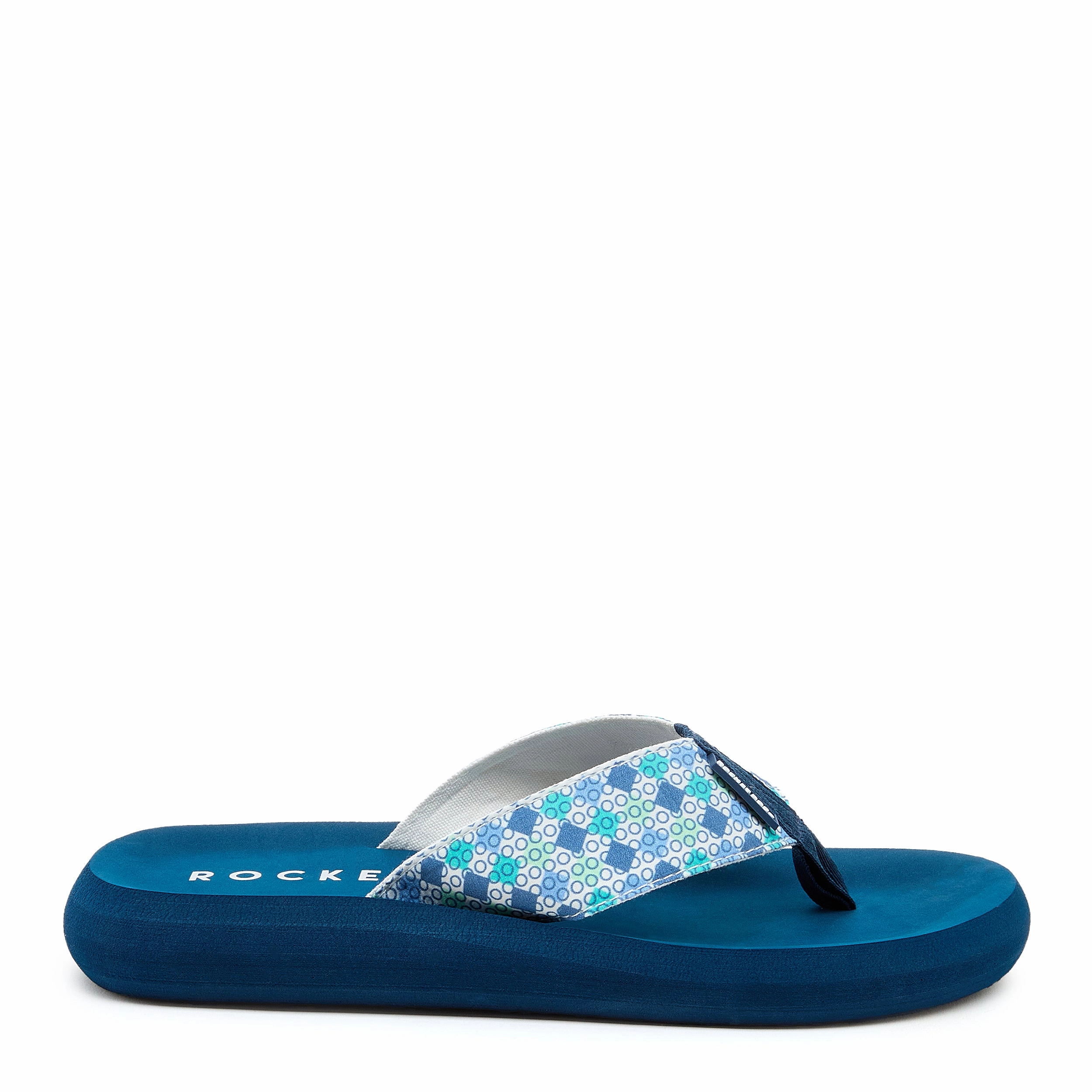 Spotlight Blue Geometric Flip-Flops Sailing Flip Flops