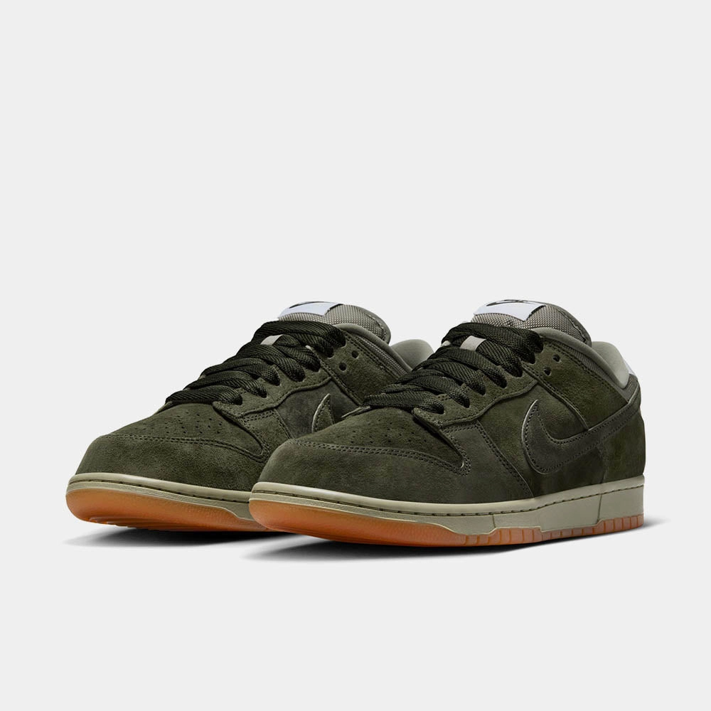 Nike SB - Pro B Dunk Low Shoes - Sequoia / Sequoia - Light Army - White Best Nike Gym Shoes