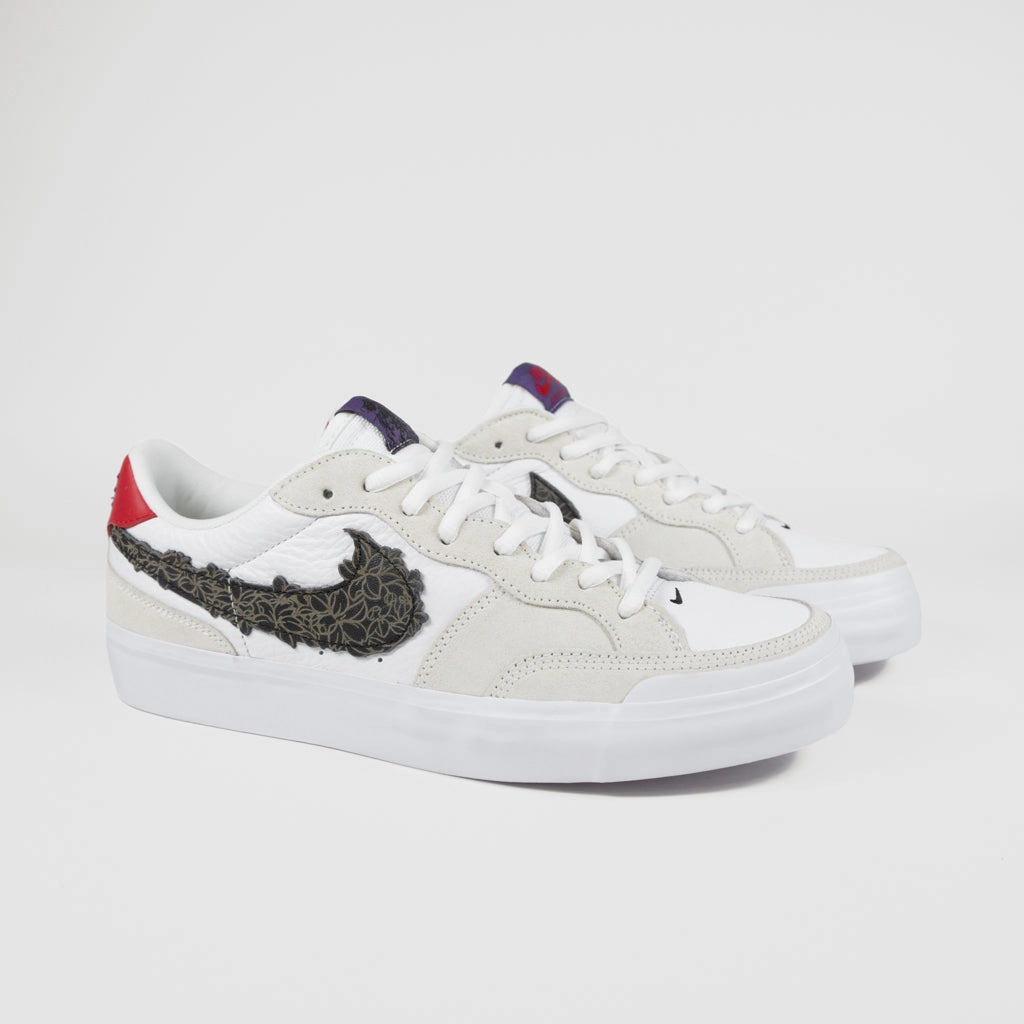 Nike SB - Sky Brown Pogo Plus Shoes - Sail / Black - White - Gym Red Nike V5 Rnr Shoes