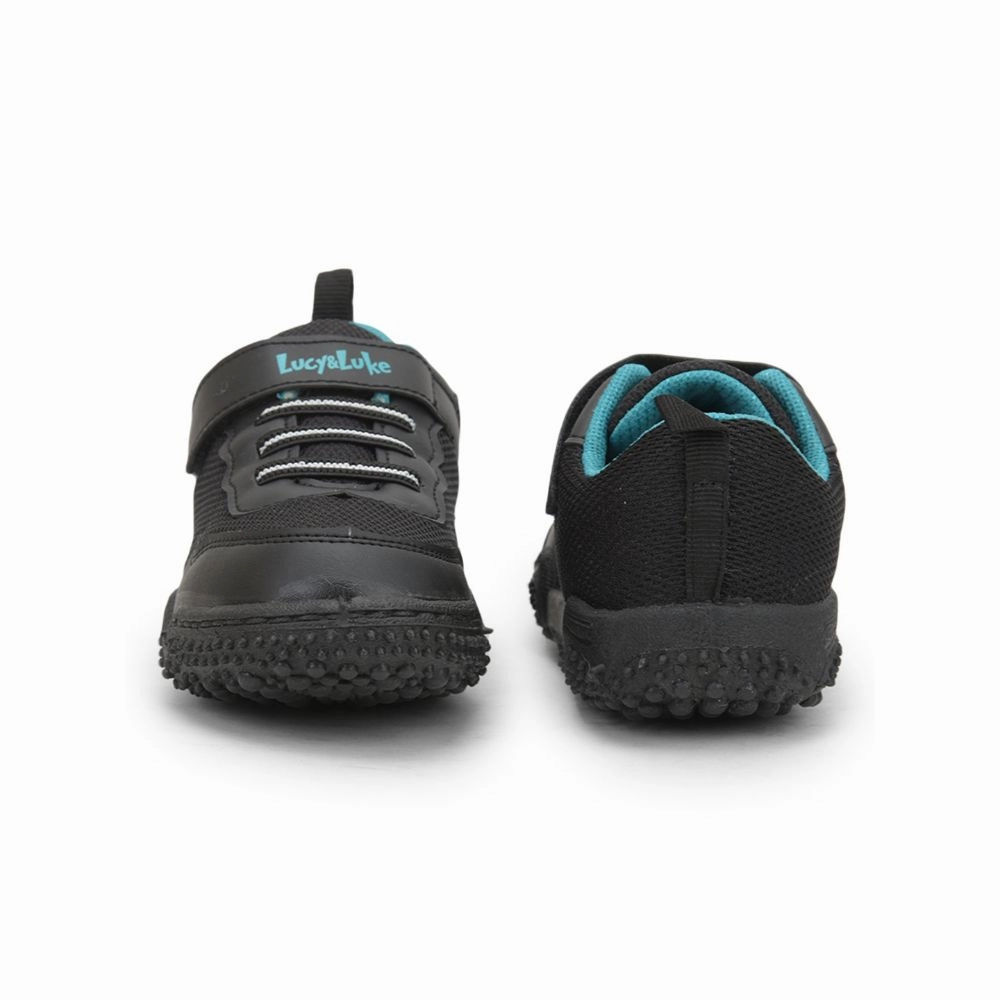 After Walking Boot Best Lucy & Luke Black Sports Non Lacing Shoes For Kids QUICK-1 By Liberty