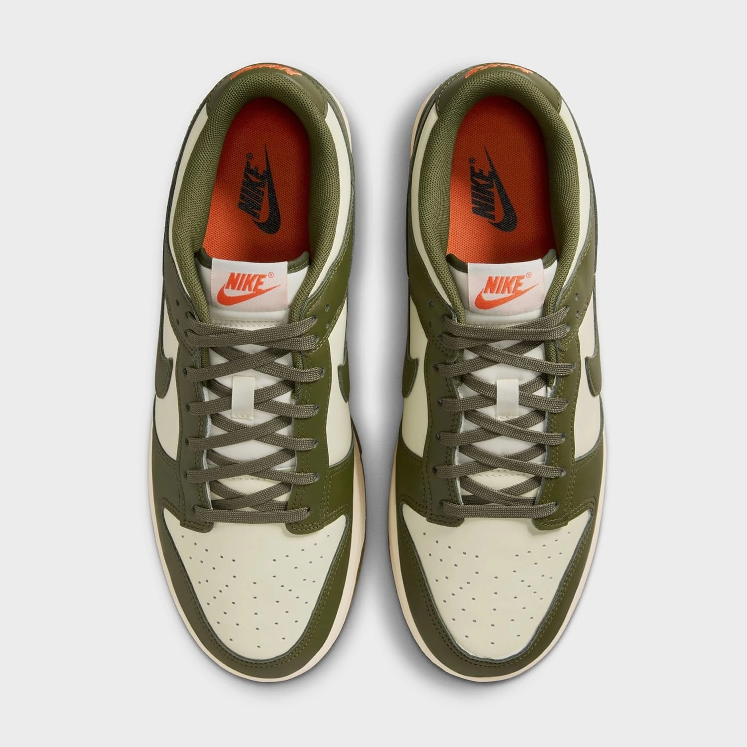 Sabrina Nike Shoe Dunk Low Retro Mens Basketball Shoes (Coconut Milk/Rough Green/Electro Orange) (IH0245-113, Beige/Green/Orange)