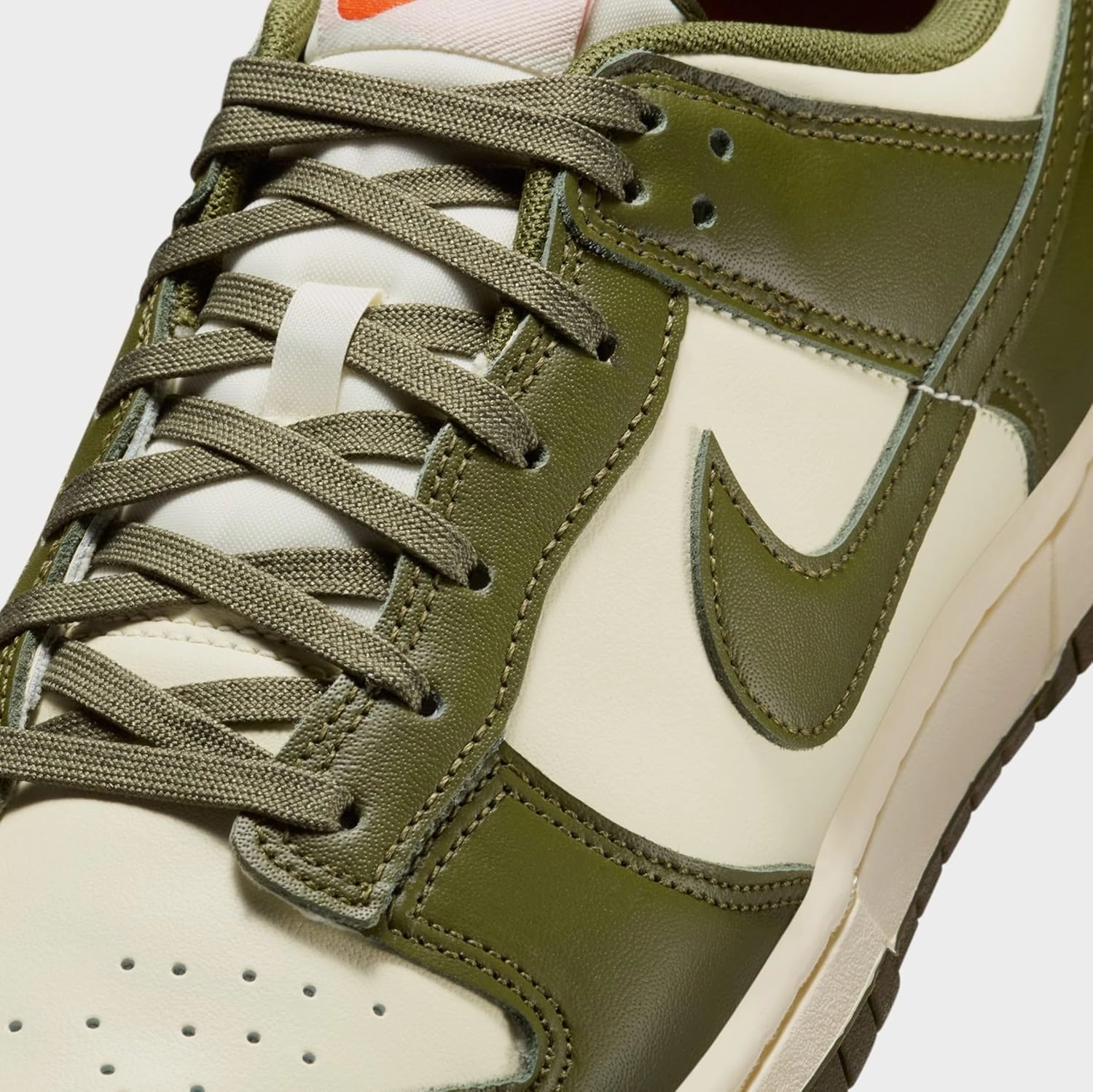 Dunk Low Retro Mens Basketball Shoes (Coconut Milk/Rough Green/Electro Orange) (IH0245-113, Beige/Green/Orange) Nike Make Your Own Shoes