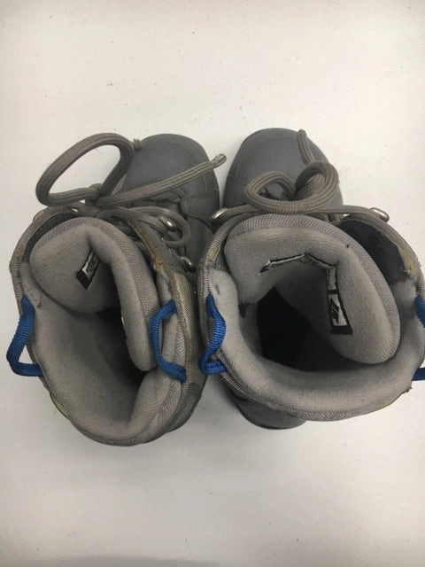 Used Burton Progression Grey Kids Size 5 Snowboard Boots Justins Boots