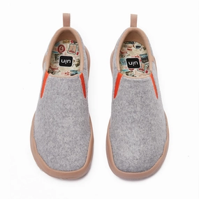 Beginner Walker Shoes Cuenca Light Grey Wool Men