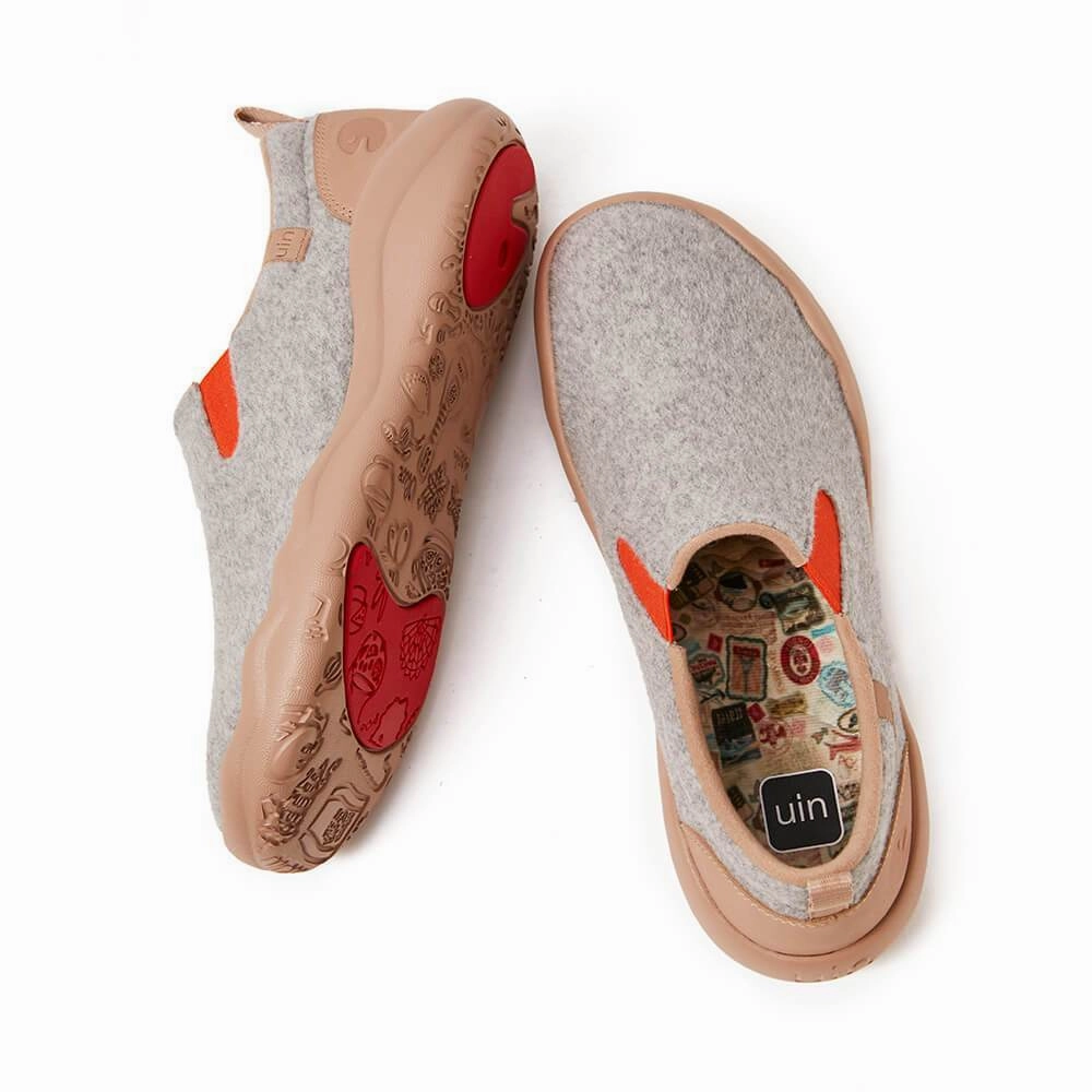 First Walker Shoes Cuenca Light Grey Wool Men