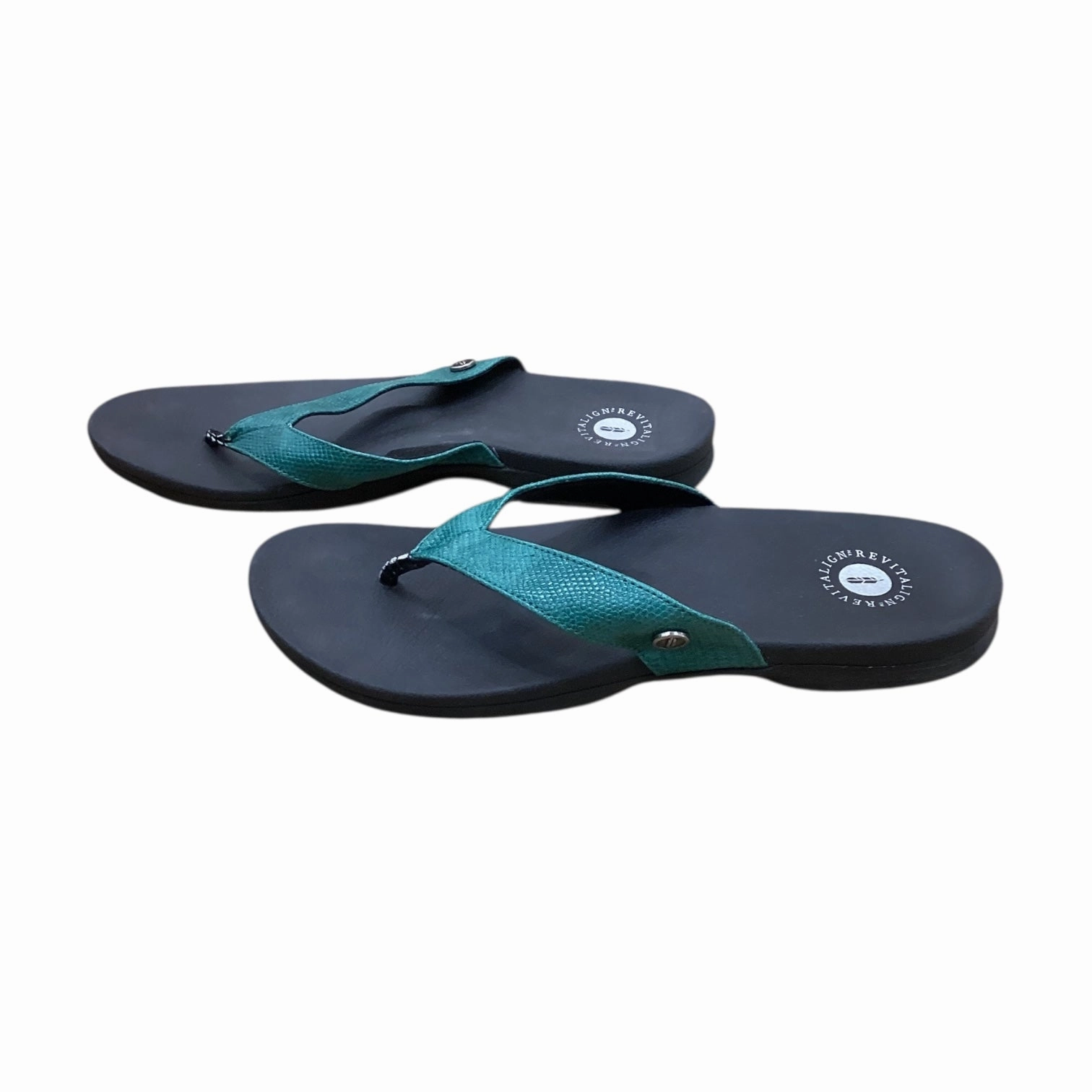 Supportive Flip Flops For Walking Sandals Flip Flops By Clothes Mentor In Green, Size:10