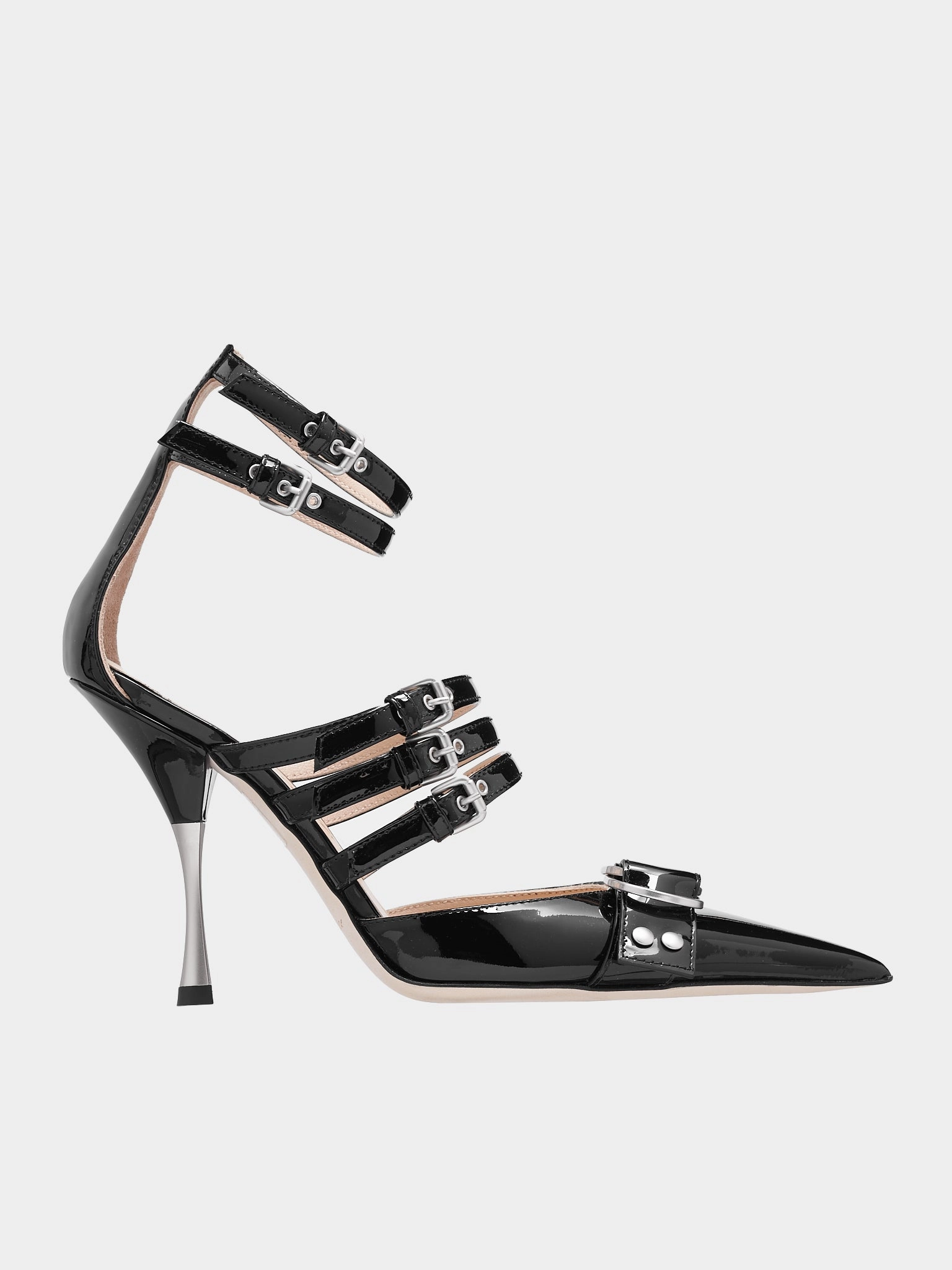 Strap Pumps (DIANA-33-105-BLACK) Comfortable Ankle Boots With Arch Support