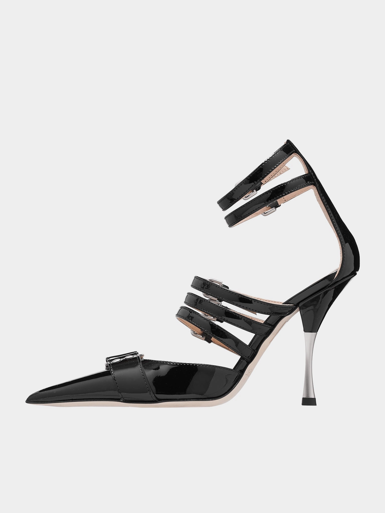 Strap Pumps (DIANA-33-105-BLACK) Square Toe Ankle Boots Low Heel