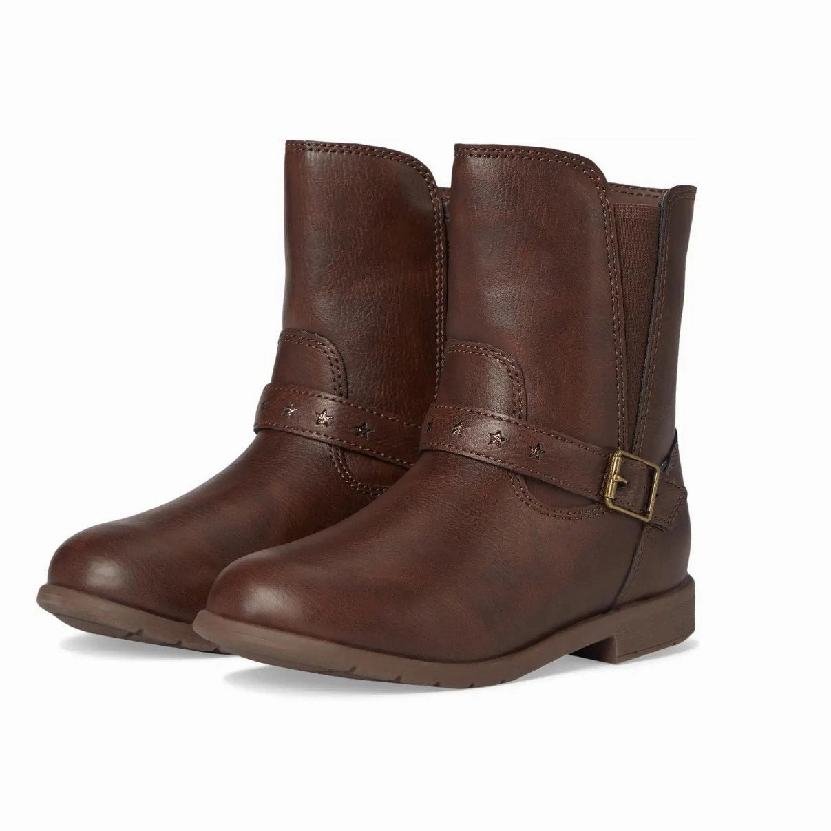 Boots Low Heel Stride Rite Girls SR Lizz Boots Size 10 Toddler Shoes Brown NIB