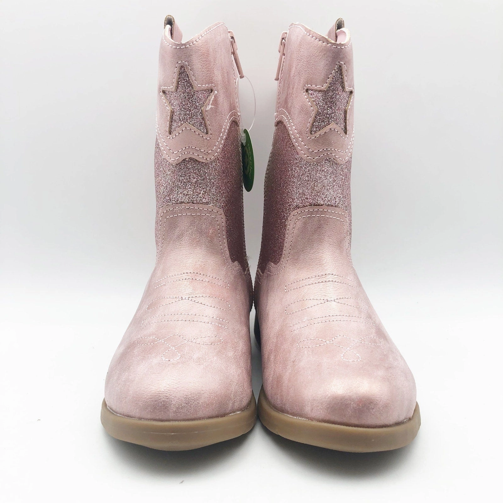 Midcalf Boots Stride Rite Girls SR Wynona Blush Boots Size 11 Toddler Shoes Pink Sparkle NIB
