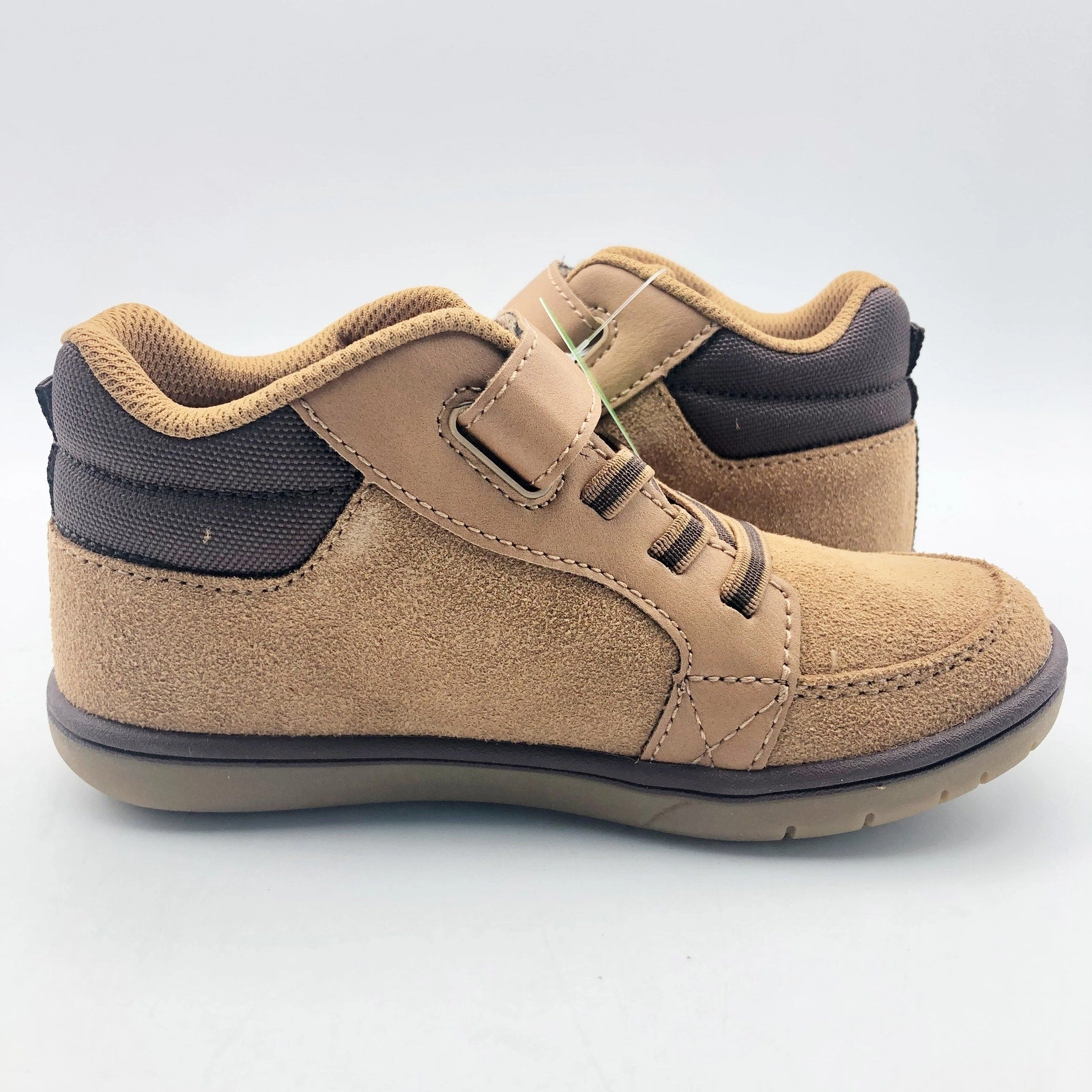 Stride Rite SRT Ames Honey Yellow Boy Boots Size 12.5 Brown Kids Shoes NIB Flat Ankle Boots