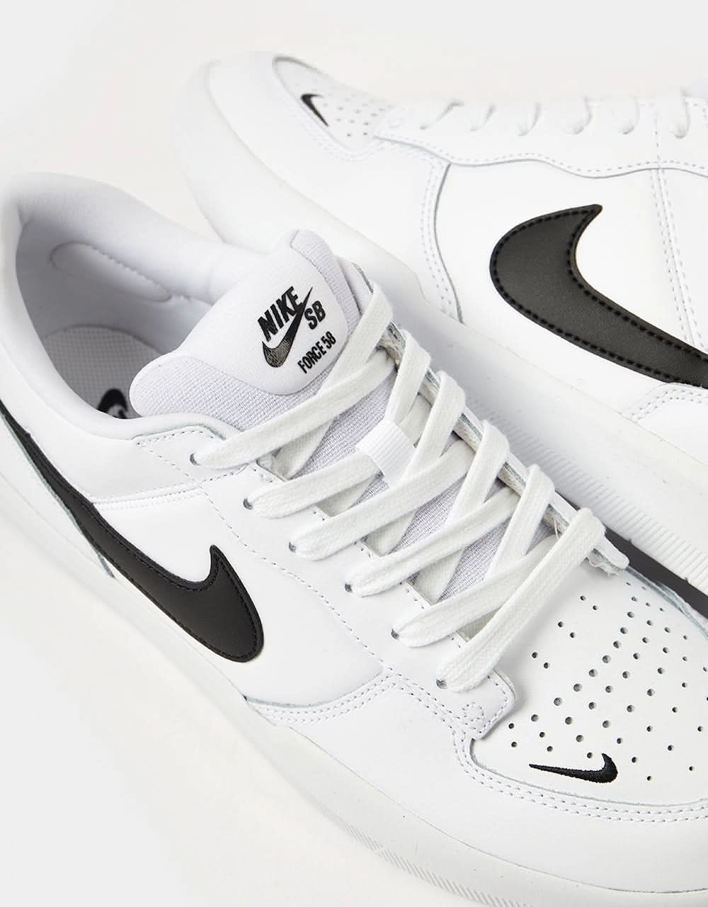Caitlin Clark Basketball Shoes Nike Nike SB Force 58 Premium Skate Shoes - White/Black-White-White