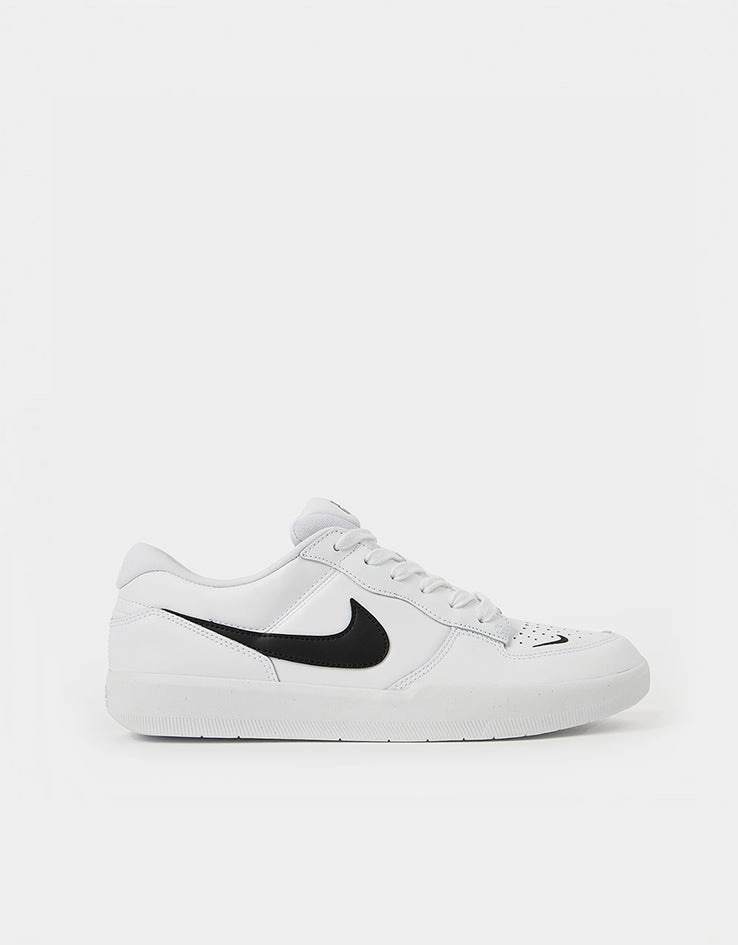 Nike SB Force 58 Premium Skate Shoes - White/Black-White-White Okstate Nike Shoes