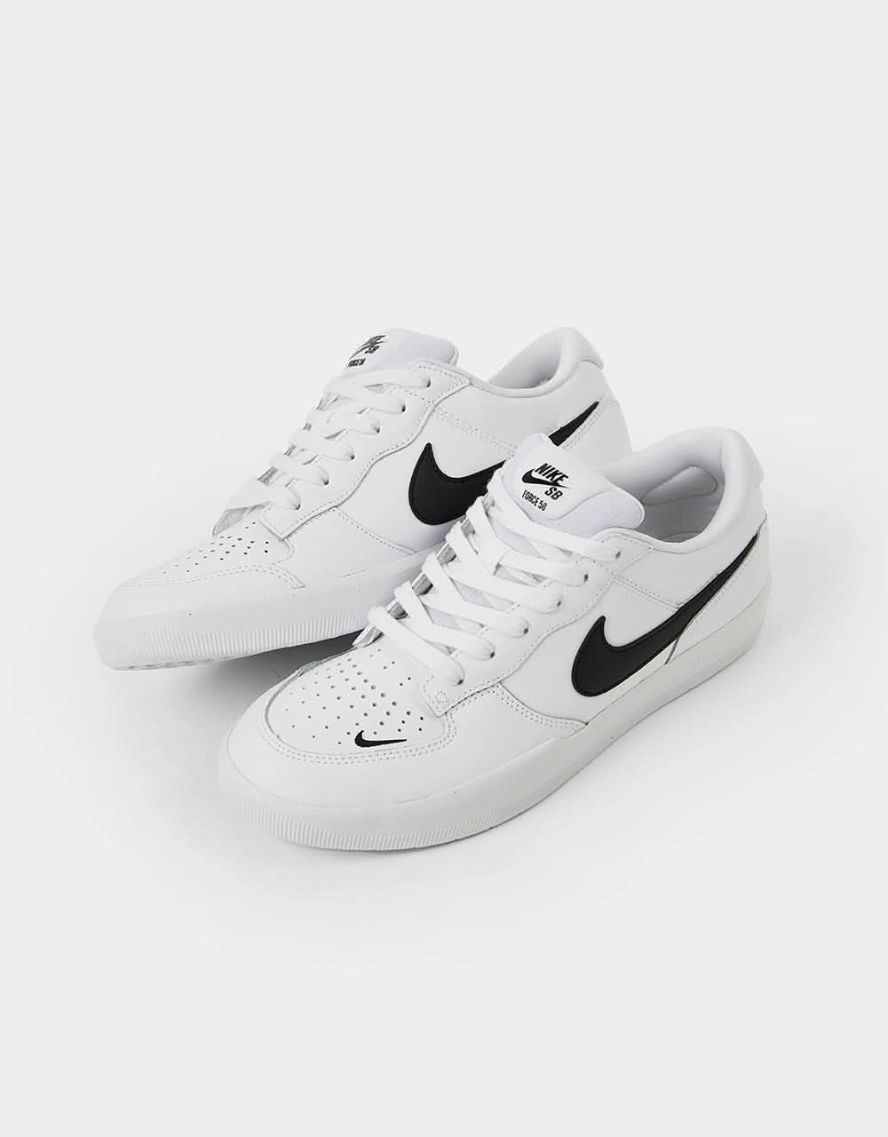 Spikeless Golf Shoes Nike Nike SB Force 58 Premium Skate Shoes - White/Black-White-White