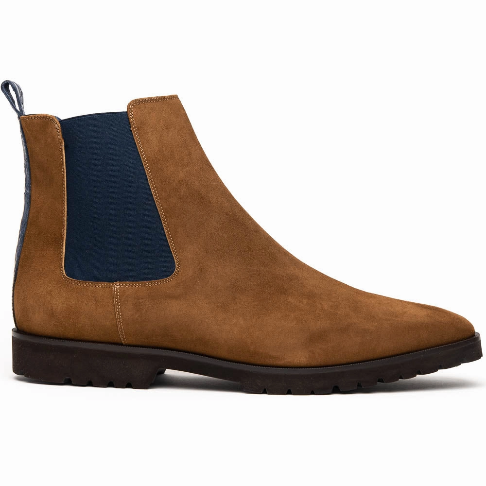Tricker's Henry Chelsea Boots 46-210-CGN GIANNA Suede Chelsea Boot, Cognac