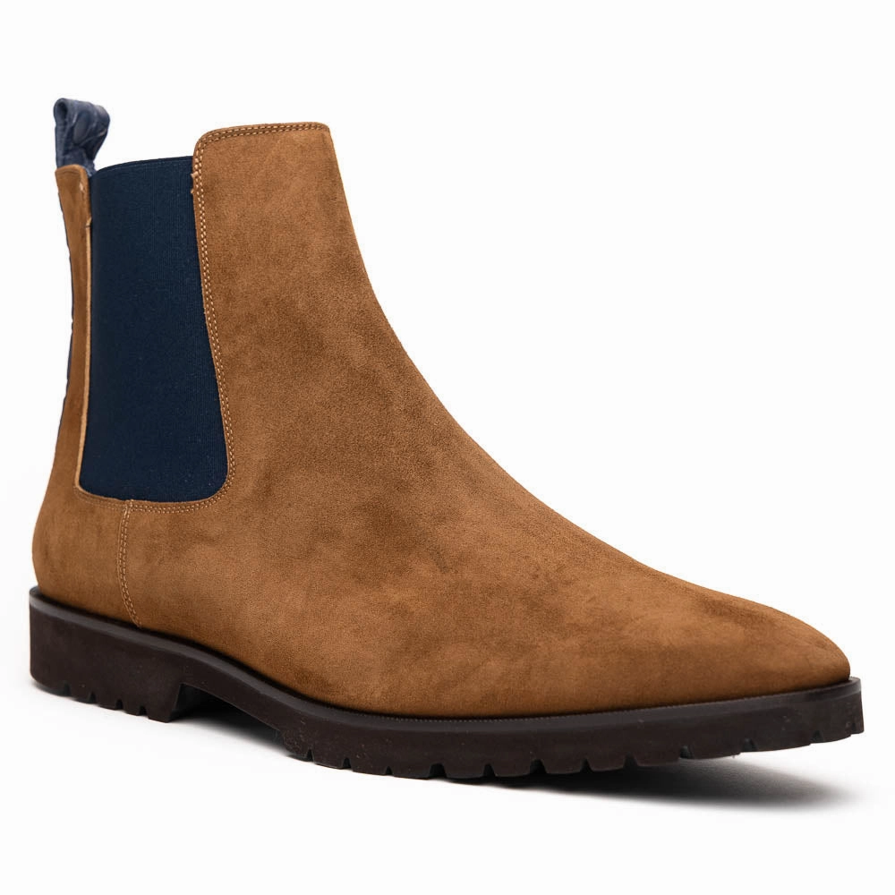 2976 Chelsea Boot 46-210-CGN GIANNA Suede Chelsea Boot, Cognac