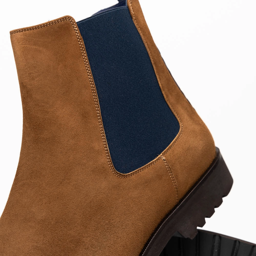 46-210-CGN GIANNA Suede Chelsea Boot, Cognac Chelsea Boots 2025