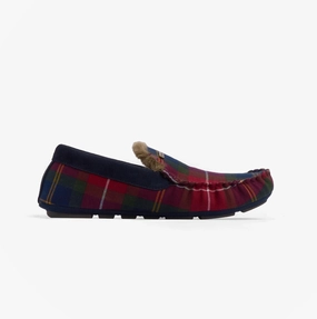 Fairy Slippers Foals Barbour MONTY Mens Moccasin Slippers Winterberry Tartan