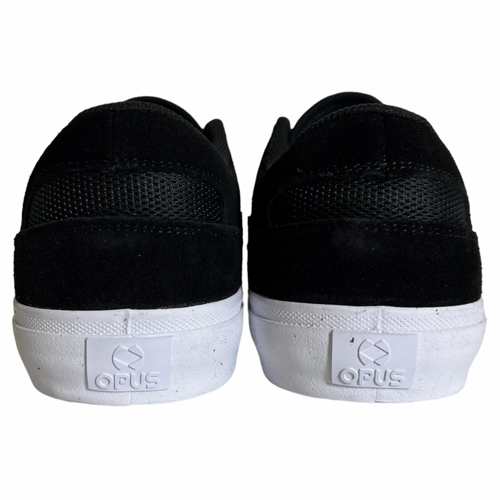 Nike Shoes Velcro Strap Standard Low Opus Footwear Black White Suede Shoes