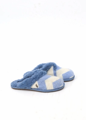 Kids Girl's Printed Fur Slippers,Blue/White Altard State Cloud Slippers