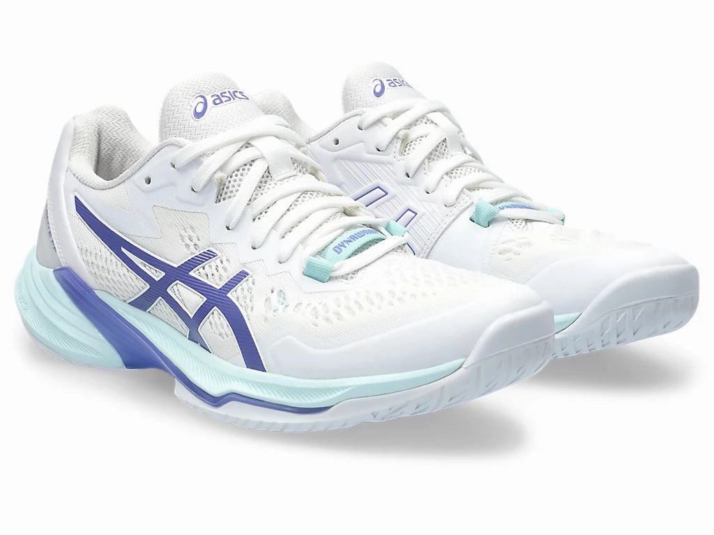Asics Women's Sky Elite FF 2 - white/blue violet CLOSEOUT - NO RETURNS Asics Badminton Shoes Gel Rocket 11
