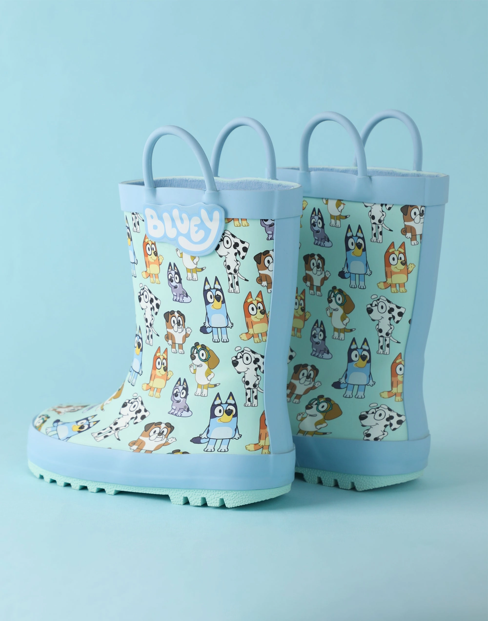 Bluey Unisex Kids Blue Wellington Boots with Handles Cowboy Boots Austin