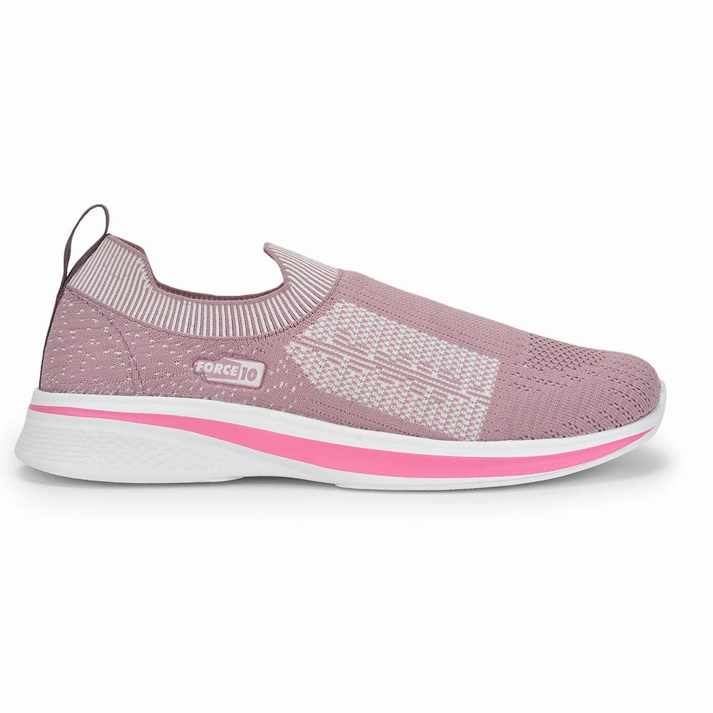 FORCE 10 Sports Non Lacing Shoe For Ladies (Pink) NORRIS-2E By Liberty Dropset 2 Trainer Shoes