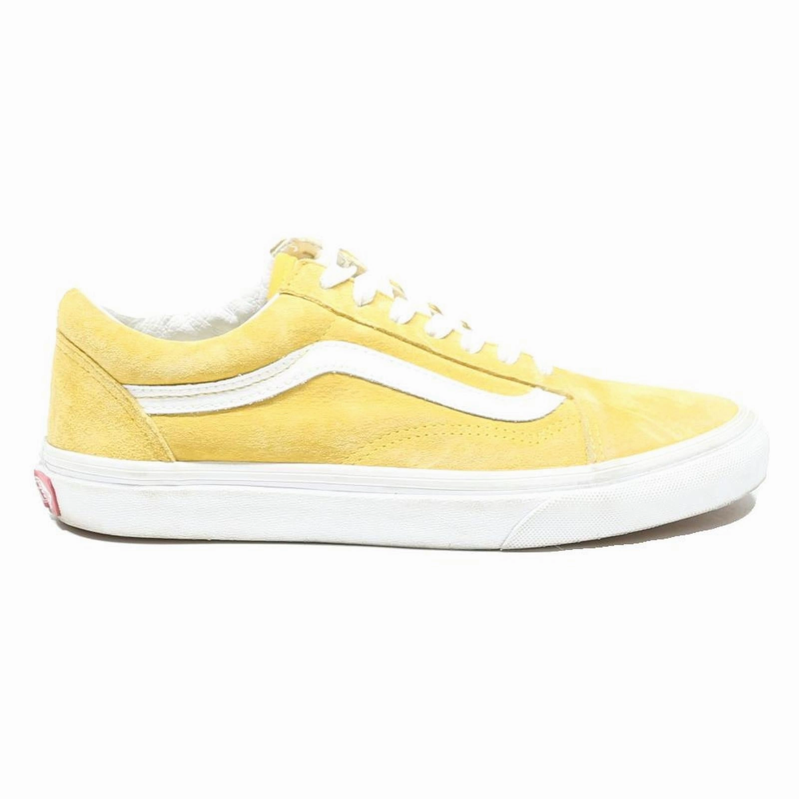 VANS Old Skool Mens Low Top Trainers Yellow White Synthetic UK 5 Classic Skate Shoes You Can Skate In