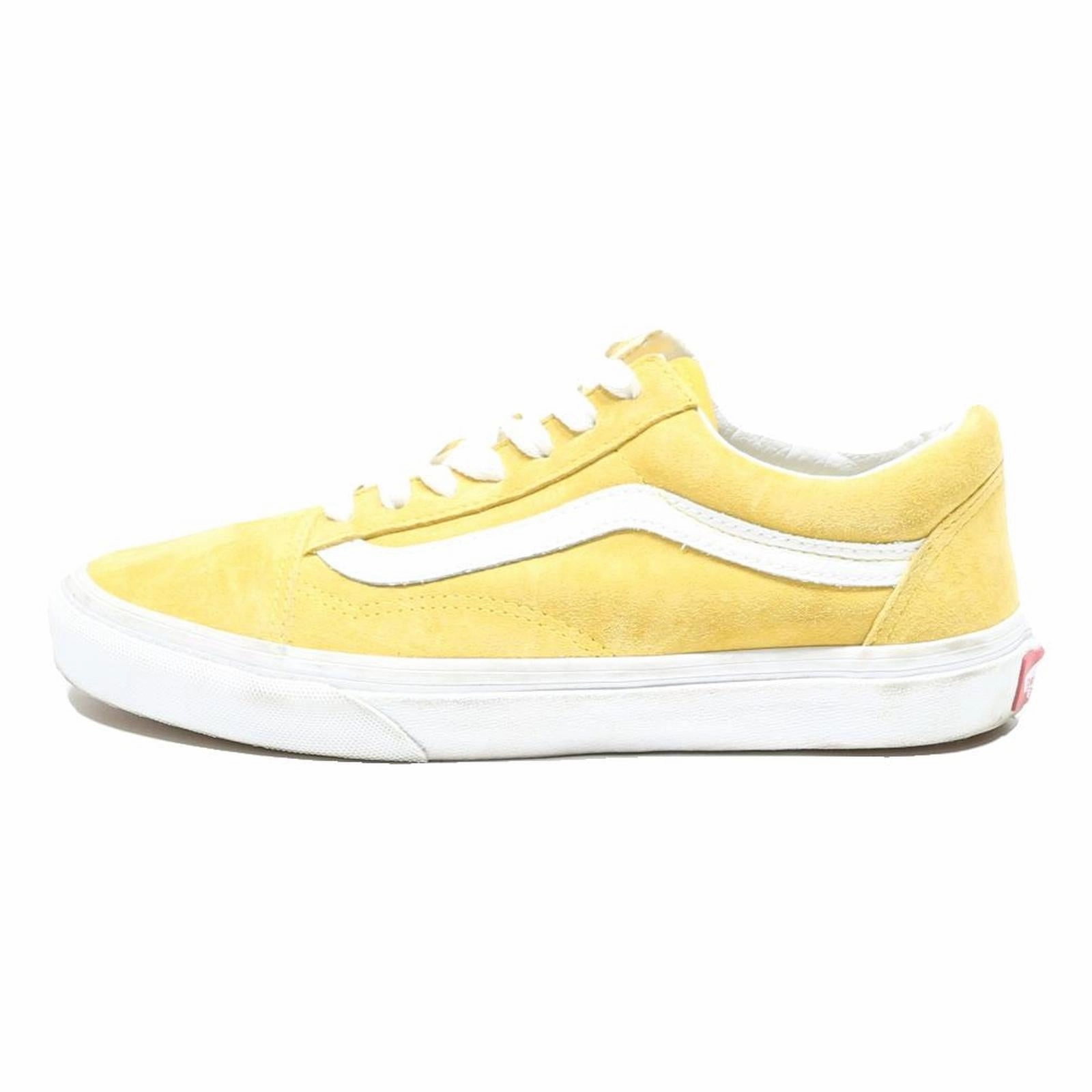 VANS Old Skool Mens Low Top Trainers Yellow White Synthetic UK 5 Classic Skate Stiff Skate Shoes