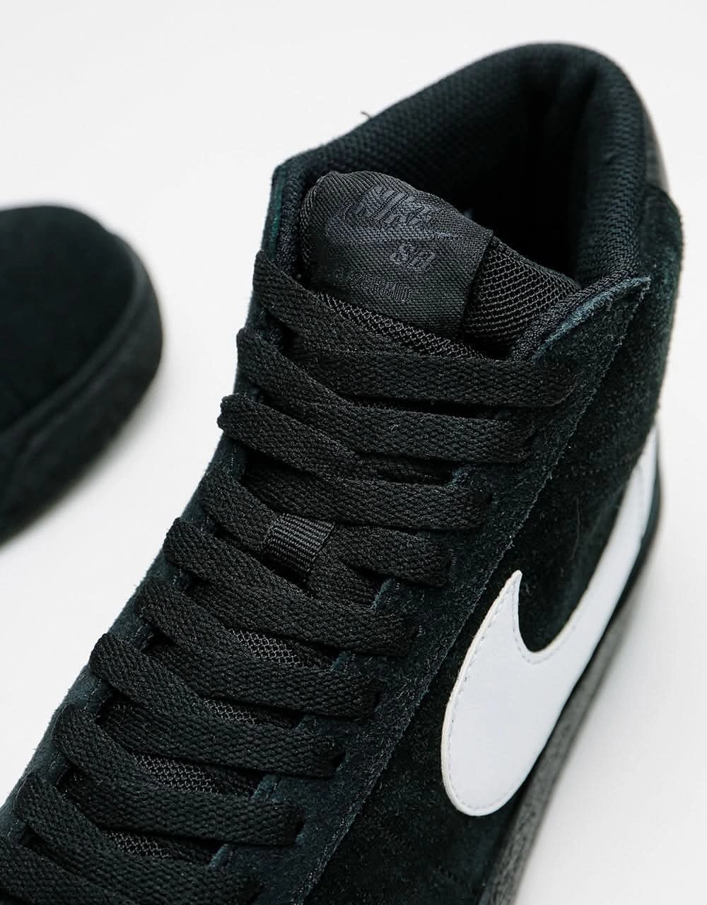 Nike Shoes With The Air On The Side Nike SB Zoom Blazer Mid Skate Shoes - Black/White-Black-Black