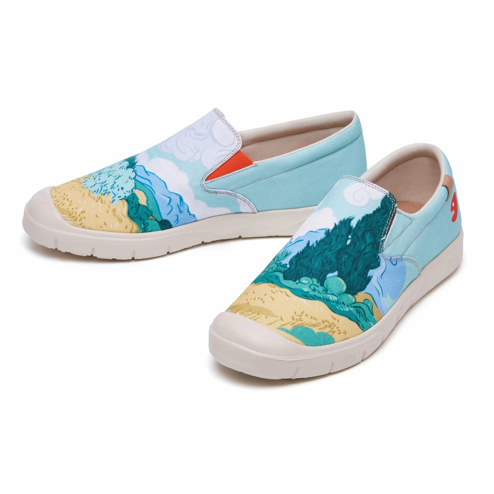 Van Gogh Wheatfield with Cypresses Cadiz Men Ice Skate