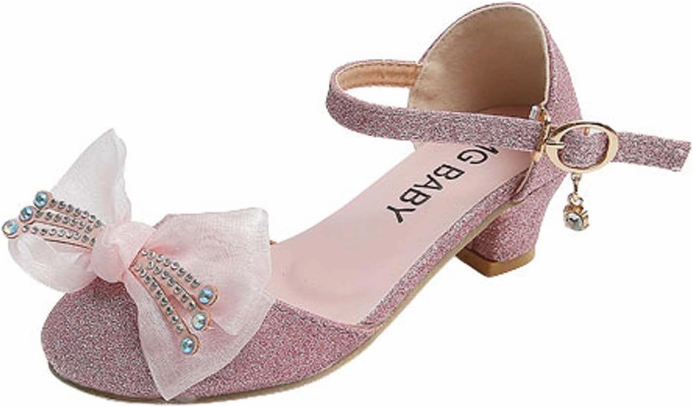 Asics Shoes International Shipping Baby Girl Children's Sandals Shoes Rhinestone Decoration Princess Slip On Shoes Casual Buckle Summer Sandals Party A-112 Pink 3.5