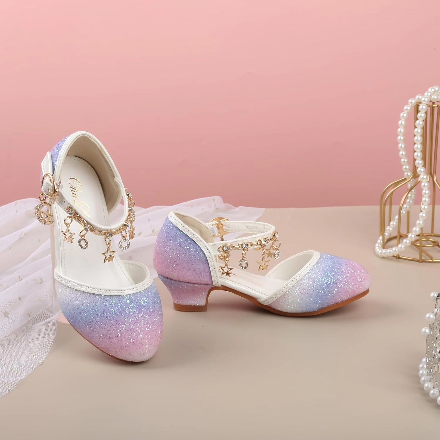 Asics Upcourt 6 Gs Court Shoes ChuLian Little Kids Girls Dress Pumps Glitter Sequins Princess Low Heels Princess Dress Shoes Party Dance Shoes Rhinestone Sandals