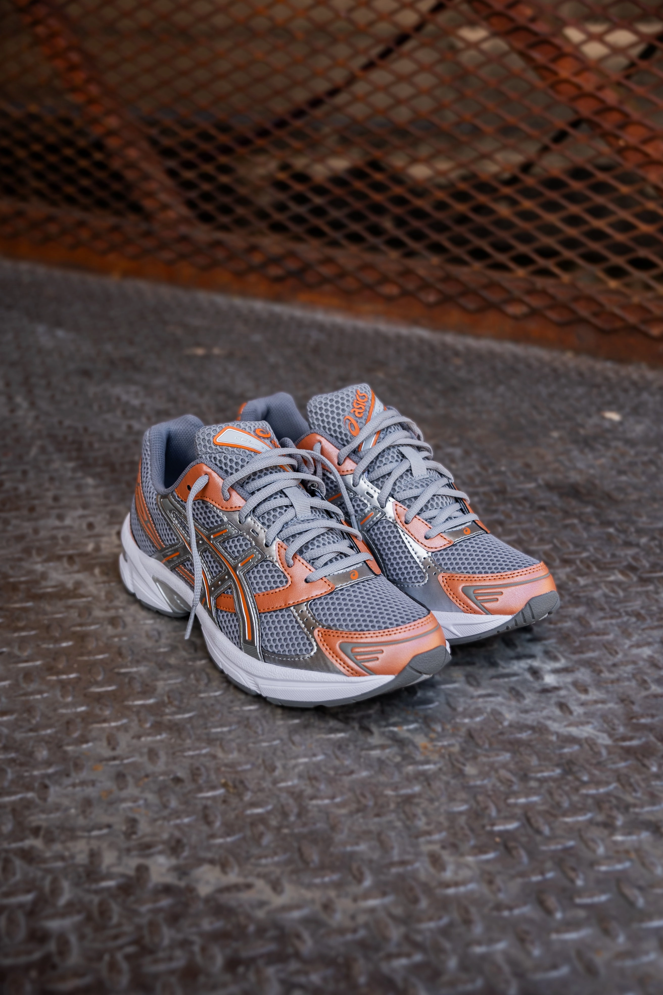 Most Durable Asics Shoes Mens Asics Gel-1130 (Cement Grey/Rust Orange)