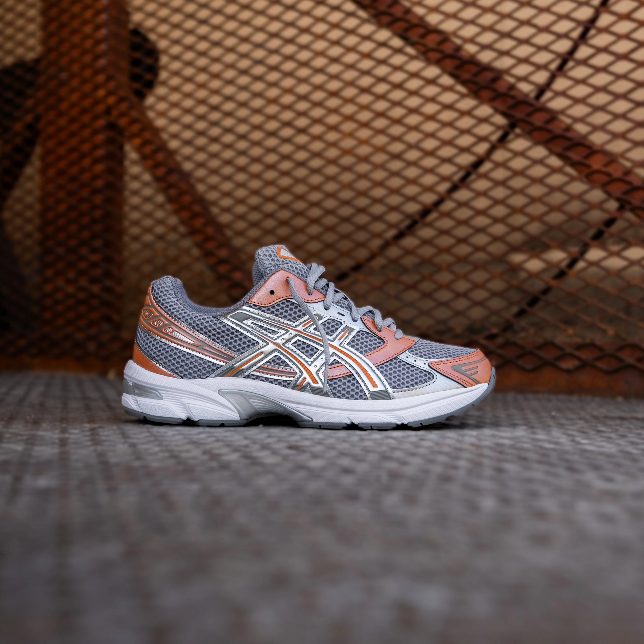 Mens Asics Gel-1130 (Cement Grey/Rust Orange) Asics Basketball Shoes Retro